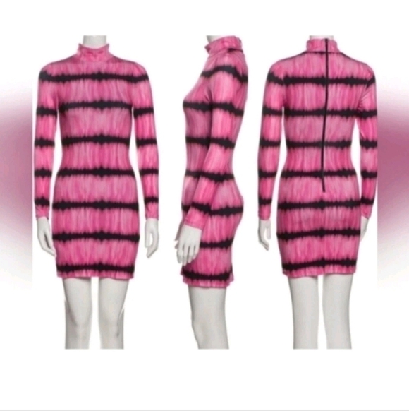 ALICE + OLIVIA Delora Tie Dye Mock Neck  Mini Dress Size 4 - Picture 12 of 13